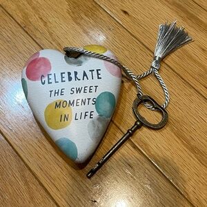 Heart lock and key decoration